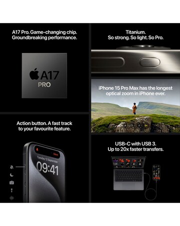 Apple iPhone 15 Pro Max 256GB - Black Titanium