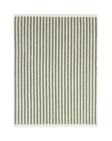 Yard Hebden Stripe Cotton Bathmat - Forest