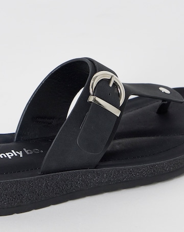 Jinx Toe Post Comfort Sandals - Wide Fit (E)