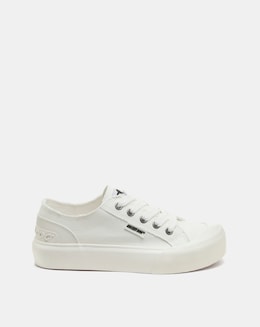 Rocket Dog White Jazzin Plus Lace Up Canvas Trainers -Standard Fit (D)