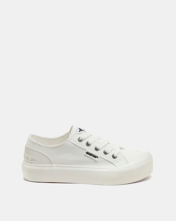 Rocket Dog White Jazzin Plus Lace Up Canvas Trainers -Standard Fit (D)