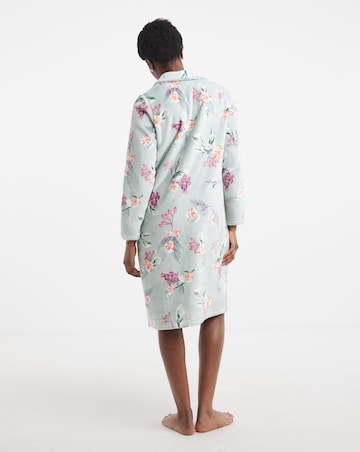 Julipa Button Through Midi Fleece Dressing Gown