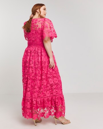 Lovedrobe Lace V-Neck Midaxi Dress