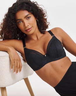 Fantasie Fusion Lace Plunge Wired Bra Black