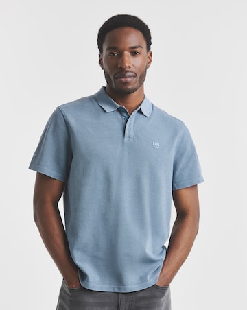 Union Garment Dyed Pique Polo- Dark Stone