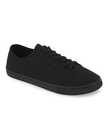 Myles Lace Up Canvas Pump Wide Fit