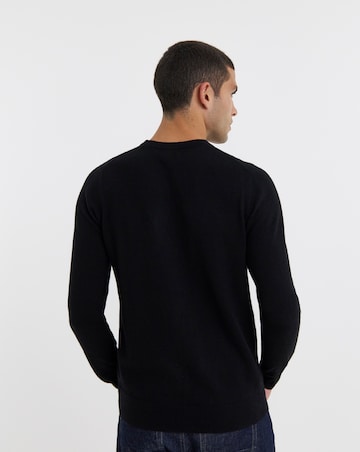 Lyle & Scott Cotton Merino Crew Neck Jumper - Black