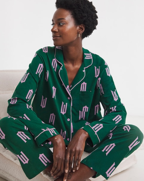 Wicked Button Through Cotton Pyjama Set