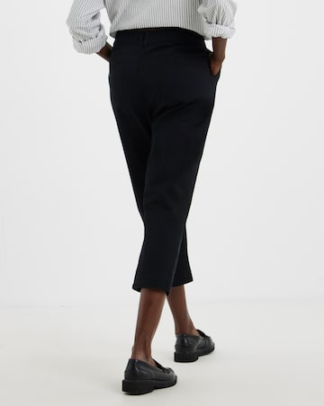 Black Stretch Cropped Chino Trouser