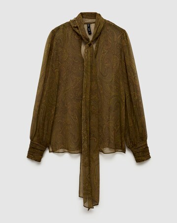 Mango Oak Bow Printed Blouse