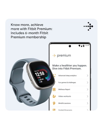Fitbit Versa 4 Smart Watch - Waterfall Blue