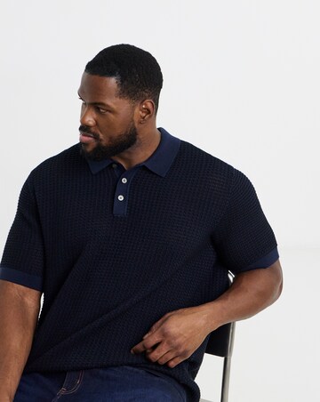 Jack & Jones Premium Kingsley Knitted Polo - Navy