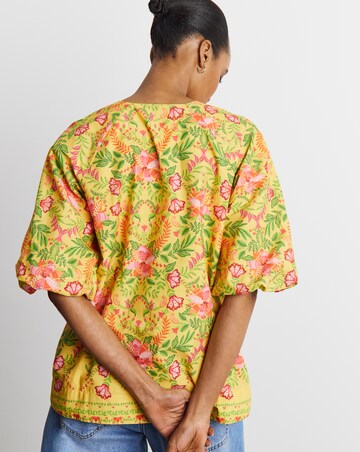 Joanna Hope Cotton Poplin Blouse