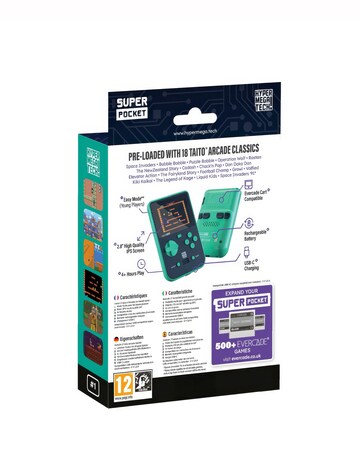 Hyper Mega Tech Taito Edition Super Pocket Retro Handheld Gaming Console