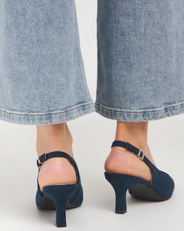 Marina Flexi Sole Kitten Heel Slingback - Extra Wide Fit (EEE)