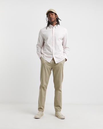 Long Sleeve Stripe Oxford Shirt Regular