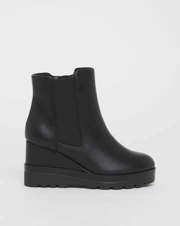 Piza Wedge Chelsea Ankle Boots - Wide Fit (E)