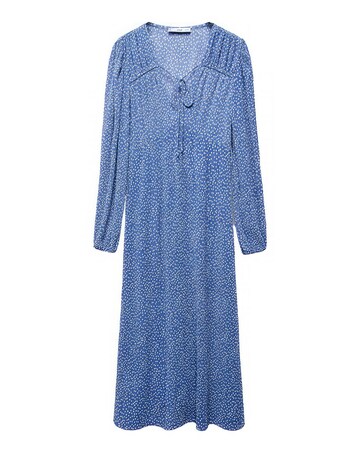 Mango Printed Bow Tie Dress