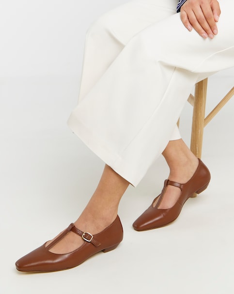 Park Elongated Square Toe Mary Janes - Wide Fit (E)