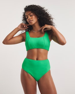 Mix and Match Crinkle High Waist Bikini Bottoms