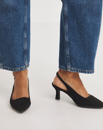 Marina Flexi Sole Kitten Heel Slingback - Wide Fit (E)