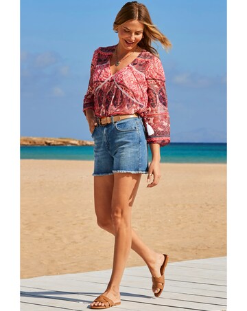 Sosandar Tie Front Blouse