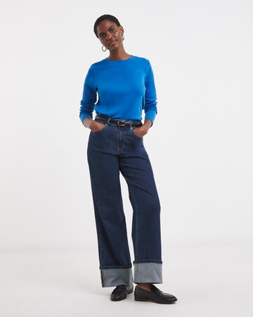 Cobalt Blue Crew Neck Long Sleeve T-Shirt