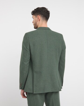 Green Wool Blend Suit Jacket