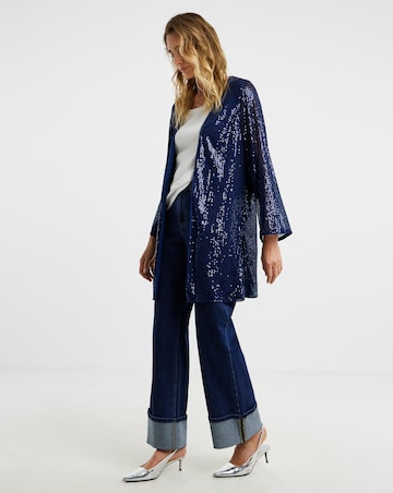 Sequin Longline Cardi