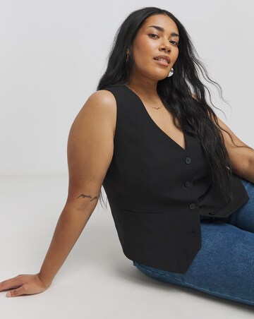 Black Tailored Waistcoat