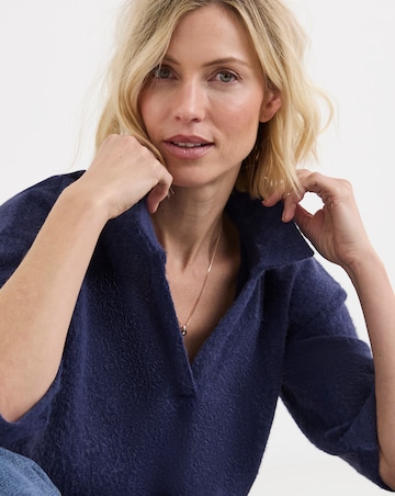 Brushed Soft Touch Collared Top