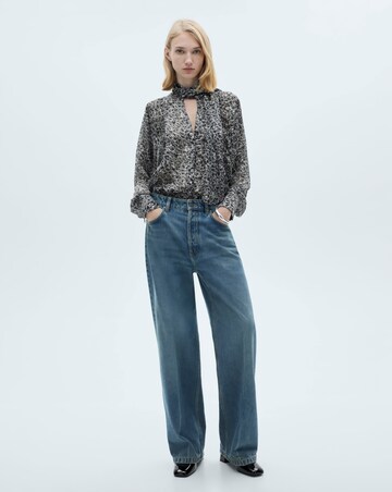 Mango Leopard Print Blouse