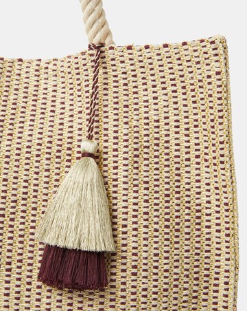 Accessorize Stripe Woven Beach Bag