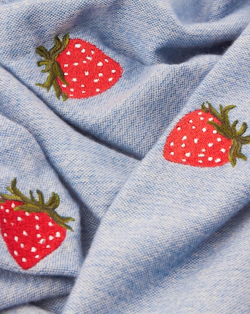 Furn. Fruits Leightweight Embroidered Throw