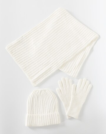 Sequin Detail Scarf, Hat & Glove Set
