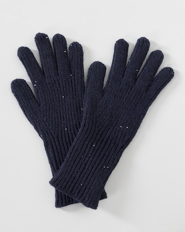 Sequin Detail Scarf, Hat & Glove Set