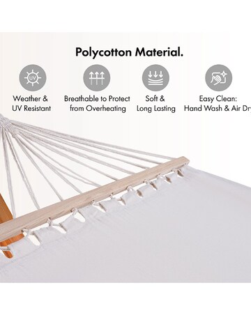 VonHaus Santorini Wooden Frame Hammock