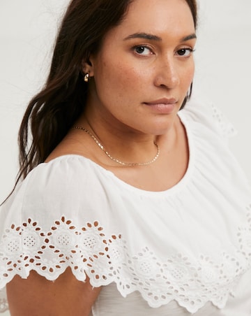 Joe Browns Broderie Frill Jersey Tee