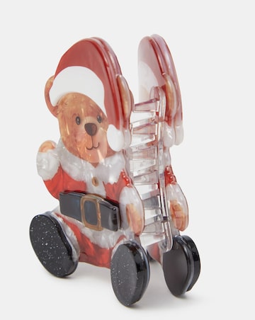 Accessorize Christmas Teddy Claw Clip