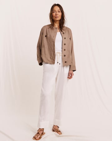 Julipa Petite Tapered Linen Trousers