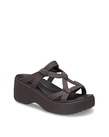Crocs Espresso Brooklyn Knot Sky Sandal - Standard Fit