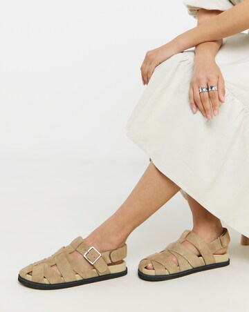 Seattle Fisherman Style Mules With Slingback - Wide Fit (E)