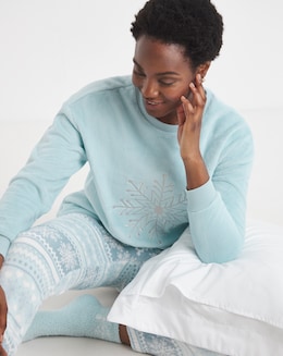 Pretty Secrets Christmas Giftable Fleece Pyjama Set &amp; Fluffy Socks
