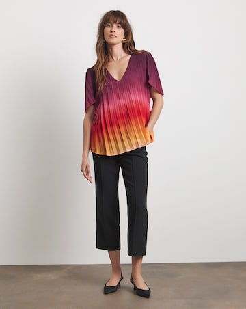 Joanna Hope Pleated Ombre Blouse