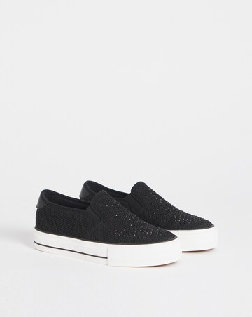 Cali Slip On Canvas Trainer - Extra Wide Fit (EEE)
