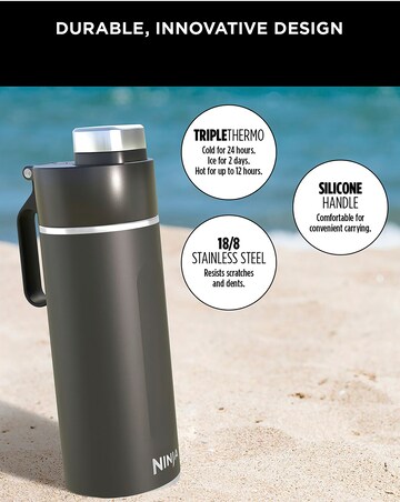 Ninja Thirsti Carbonated 20oz Bottle with Carbonation Lid in Black