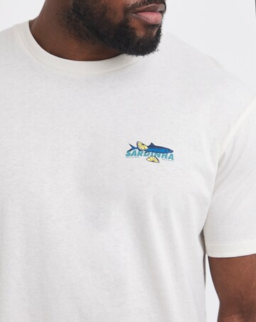 Jack & Jones Sardinia Back Graphic T-Shirt - Cream