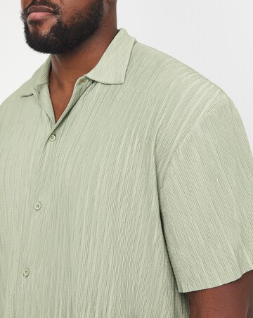 Jack & Jones Abery Plisse Shirt - Sage