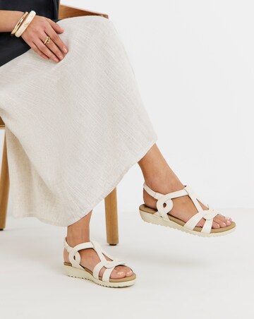 Larisa Twist Detail Comfort Sandals - Wide Fit (E)