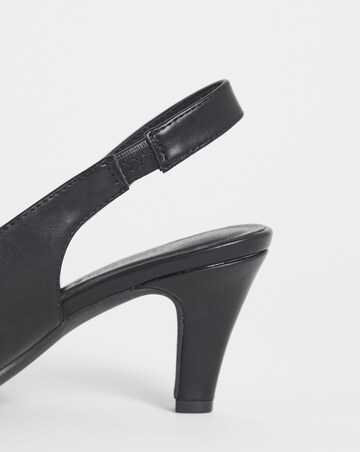 Swan Peep Toe Heeled Slingbacks - Extra Wide Fit (EEE)